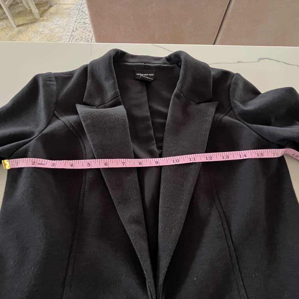 Central Park West - Black Blazer - Gold Zipper Detail at Waist - Size Small - Picture 7 of 9